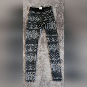 Nike Pro Dri-fit Leggings,  Womens Sz Small, Black And Gray Geometric Pattern,